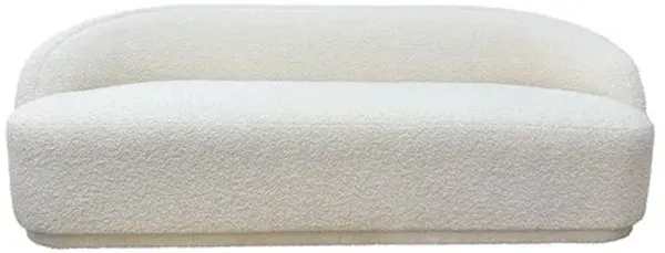 Everly Curved 84" Sofa - White Revival Cotton Bouclé - Kim Salmela
