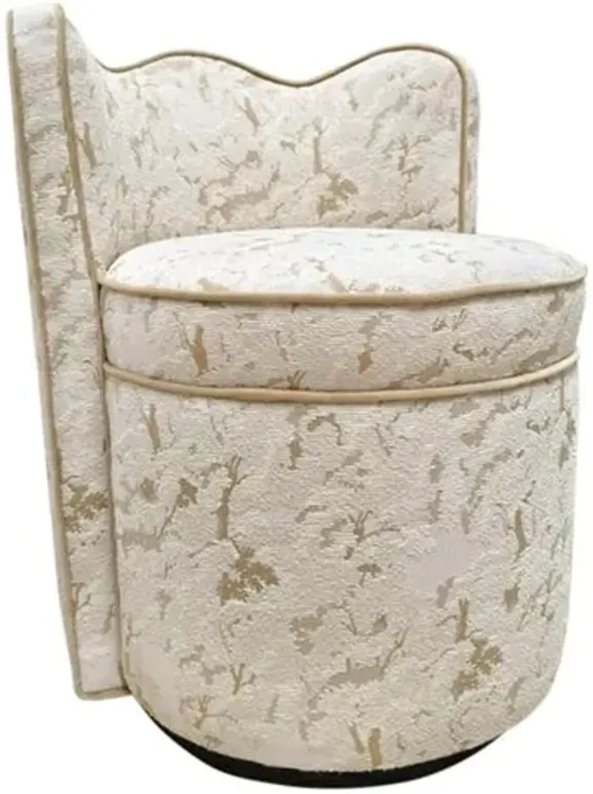 Emma Accent/Vanity Chair - North Oaks Ivory Crypton - Kim Salmela - Beige