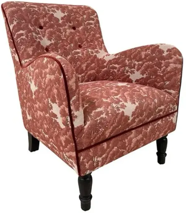 Theodore Accent Chair - North Oaks Red Crypton - Kim Salmela, Comfortable, Durable