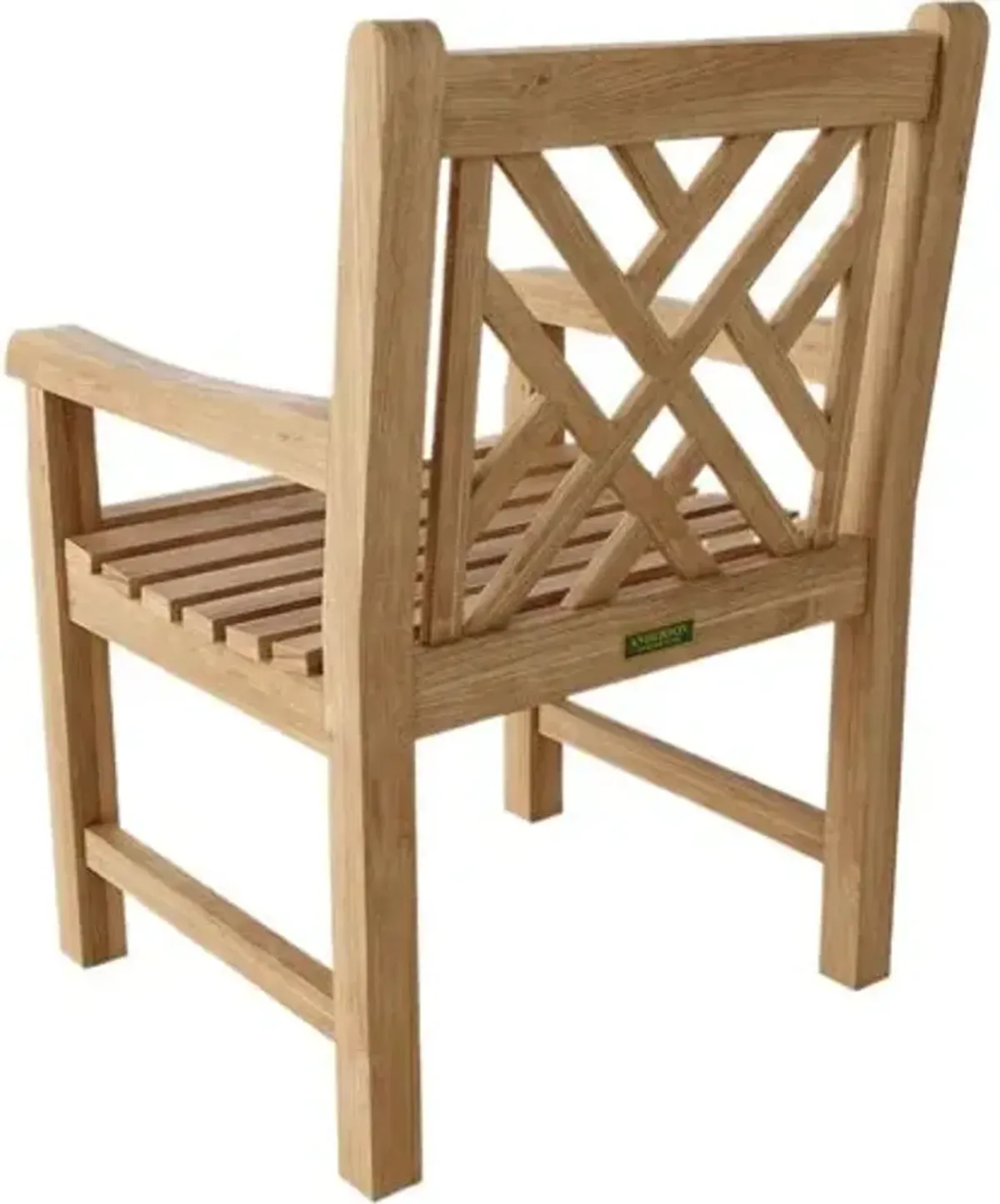 Cavella Outdoor Teak Dining Armchair - Natural - Brown