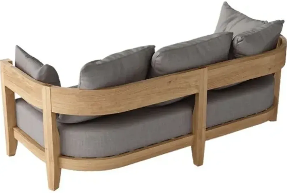 Solterra Outdoor Teak Deep Seating Sofa - Sunbrella
