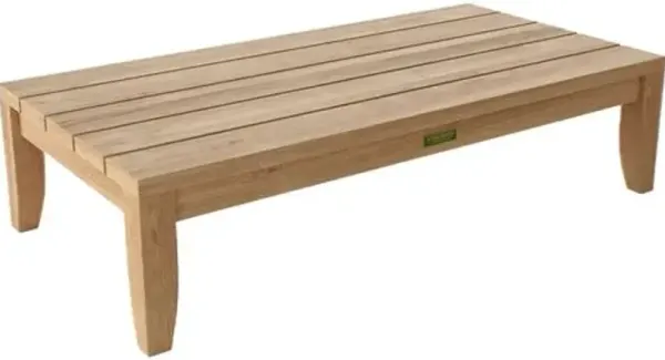 Solterra Outdoor Teak Rectangular Coffee Table - Natural - Brown