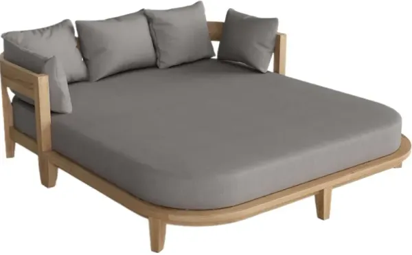 Solterra Outdoor Teak Daybed, Sunbrella