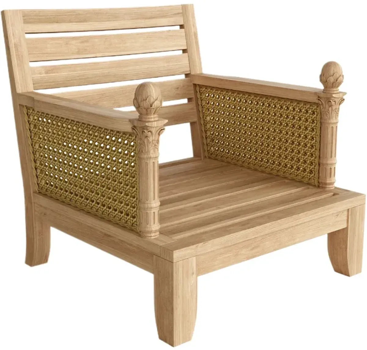 Maranti Outdoor Teak Armchair, Sunbrella