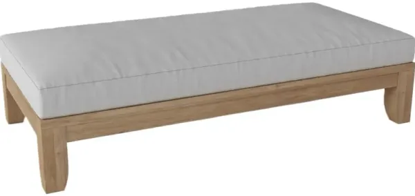 Nuvira Outdoor Teak Daybed, Linen Natural Sunbrella