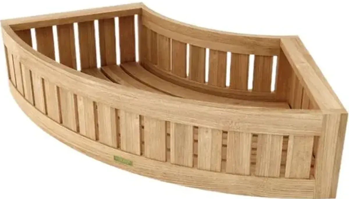 Sonoma Coast Outdoor Teak Circular Modular Planter - Natural - Brown - 13Hx61Wx26D in