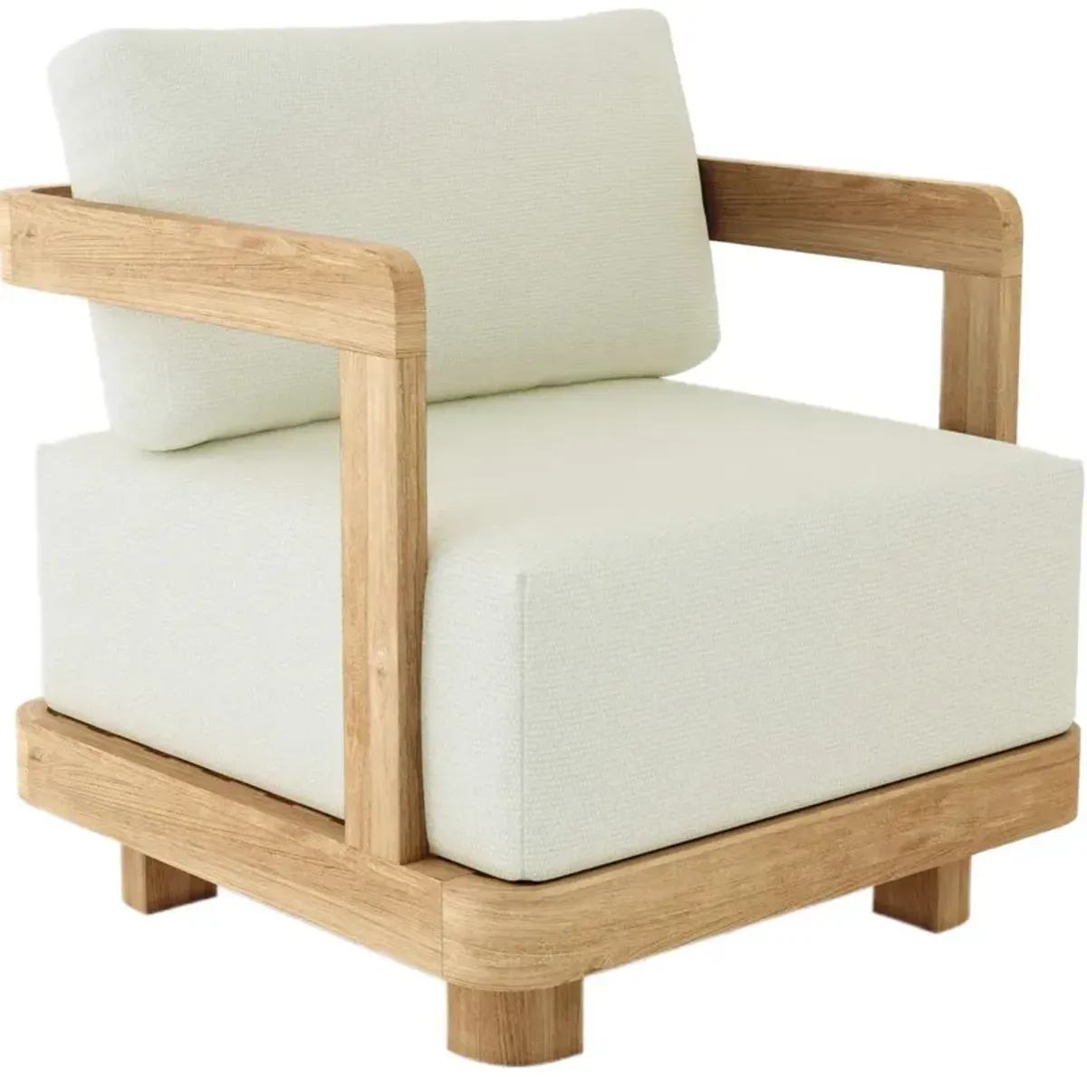 Oceaire Outdoor Teak Deep Seating Armchair, Sunbrella