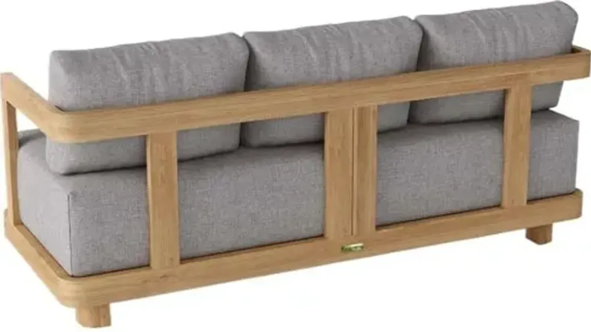 Oceaire Outdoor Teak Deep Seating Sofa - Sunbrella