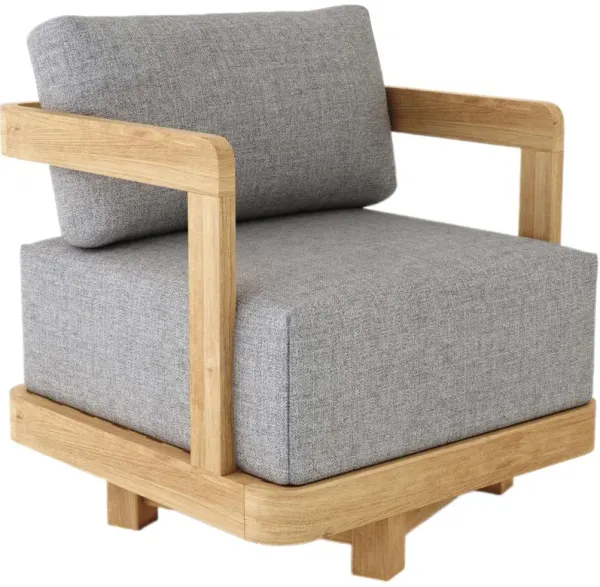 Oceaire Outdoor Teak Swivel Armchair, Sunbrella