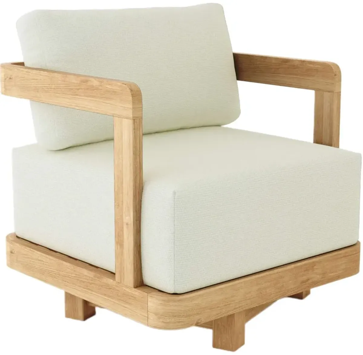 Oceaire Outdoor Teak Swivel Armchair, Sunbrella