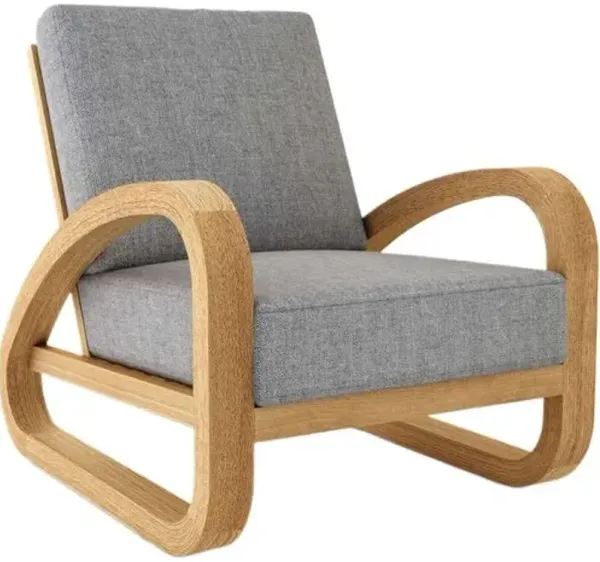 Espara Outdoor Teak Lounge Chair - Sunbrella - Gray