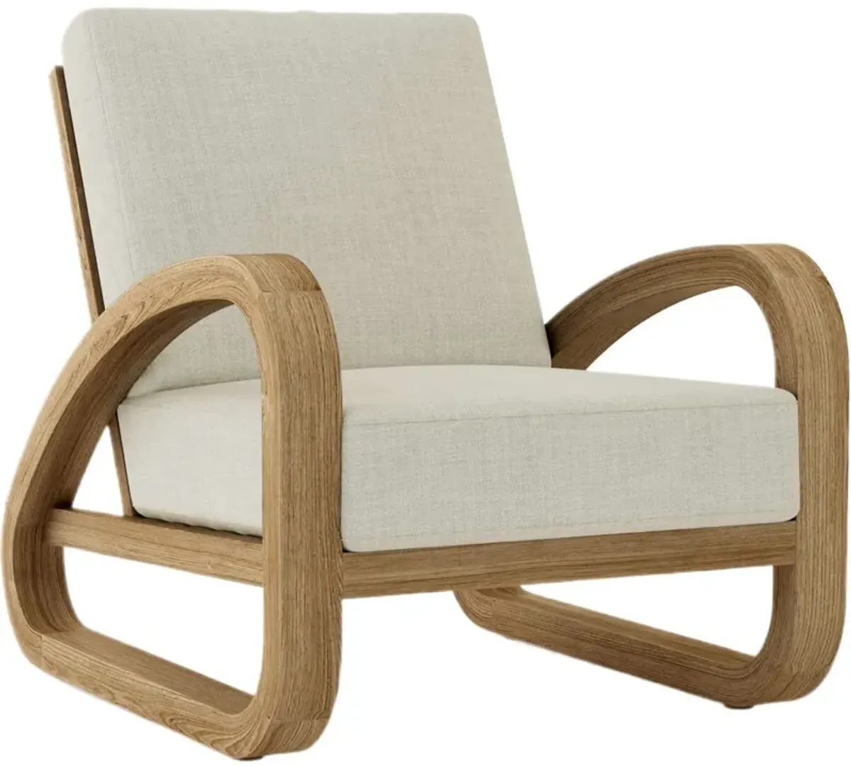 Espara Outdoor Teak Lounge Chair, Sunbrella