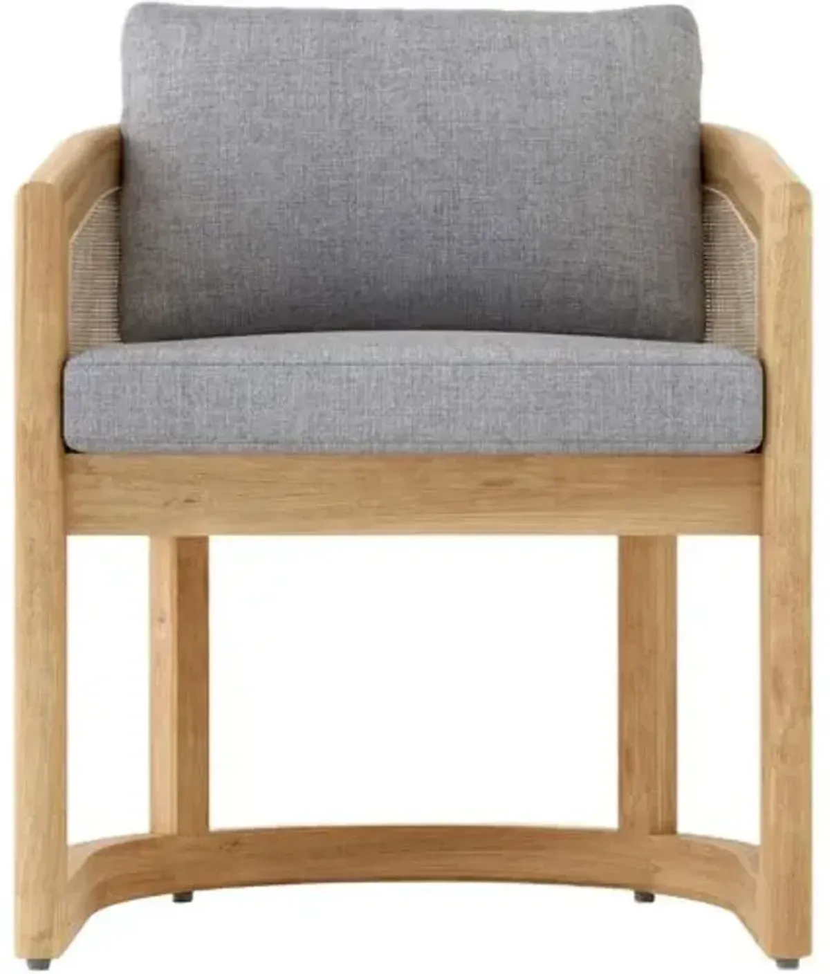 Avanta Outdoor Teak Dining Armchair - Sunbrella - Gray