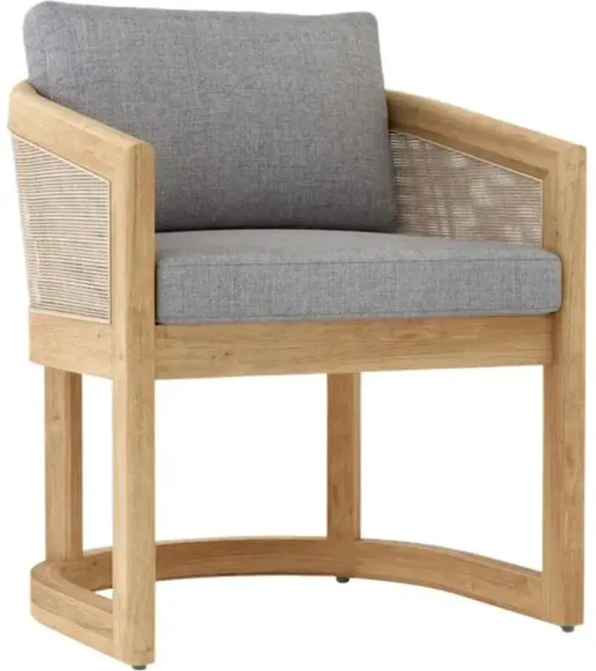 Avanta Outdoor Teak Dining Armchair - Sunbrella - Gray