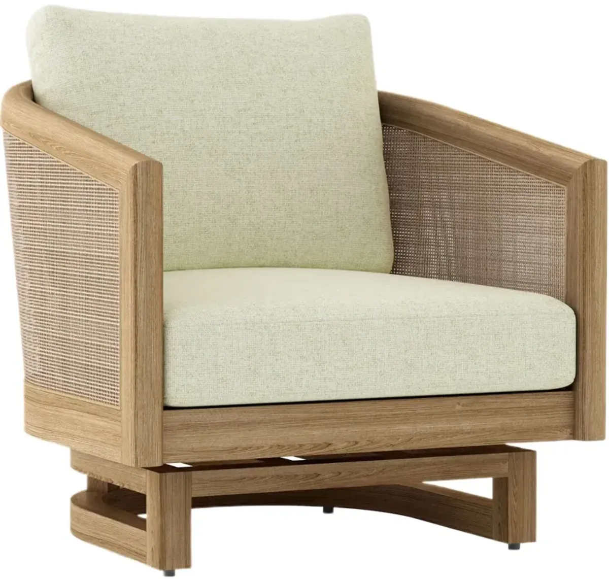 Avanta Outdoor Teak Swivel Chair, Sunbrella