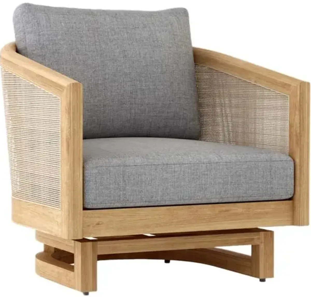 Avanta Outdoor Teak Swivel Chair - Sunbrella
