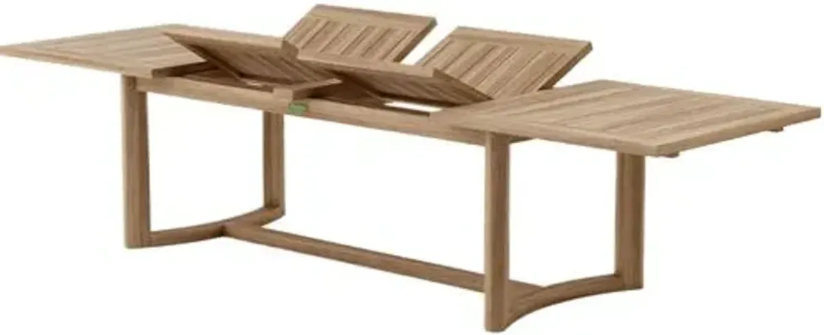 Borella Teak Outdoor Extension Dining Table - Natural