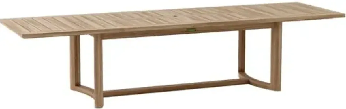 Borella Teak Outdoor Extension Dining Table - Natural