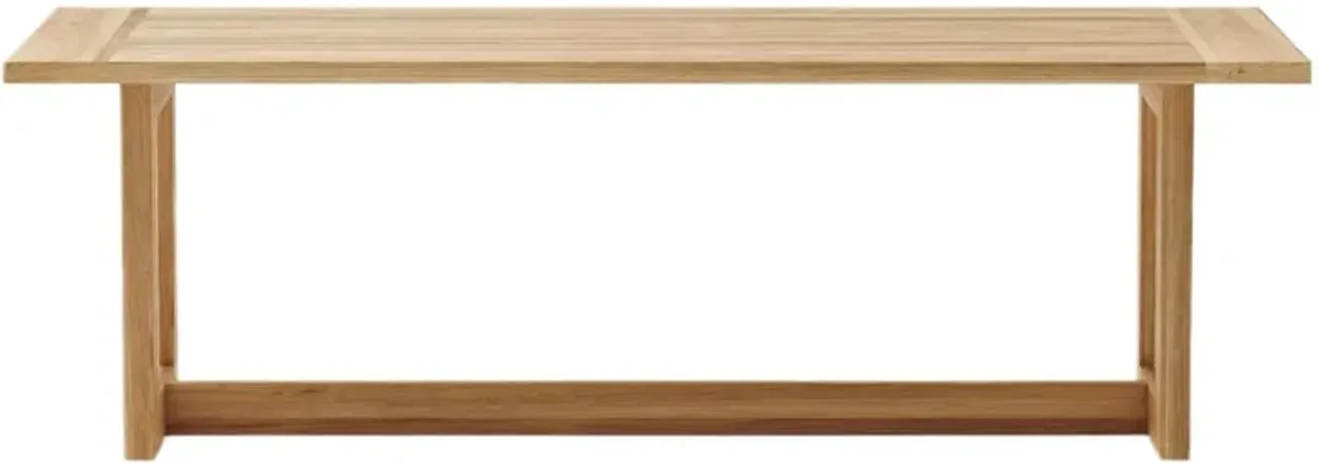 Deluna Outdoor Teak Dining Table, Natural