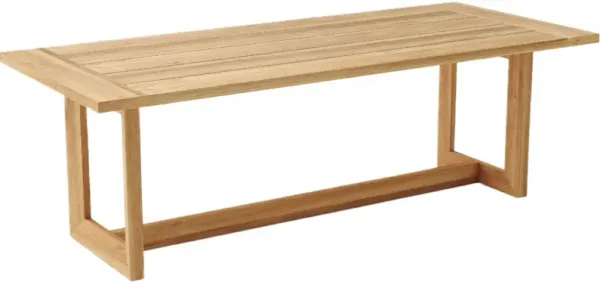 Deluna Outdoor Teak Dining Table, Natural