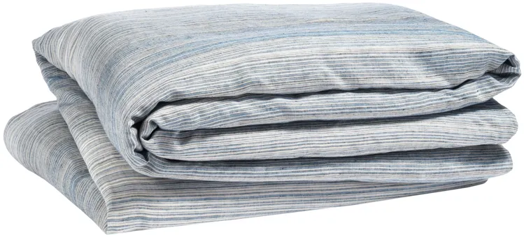 Sterling Stripe Linen Duvet Cover, Blue