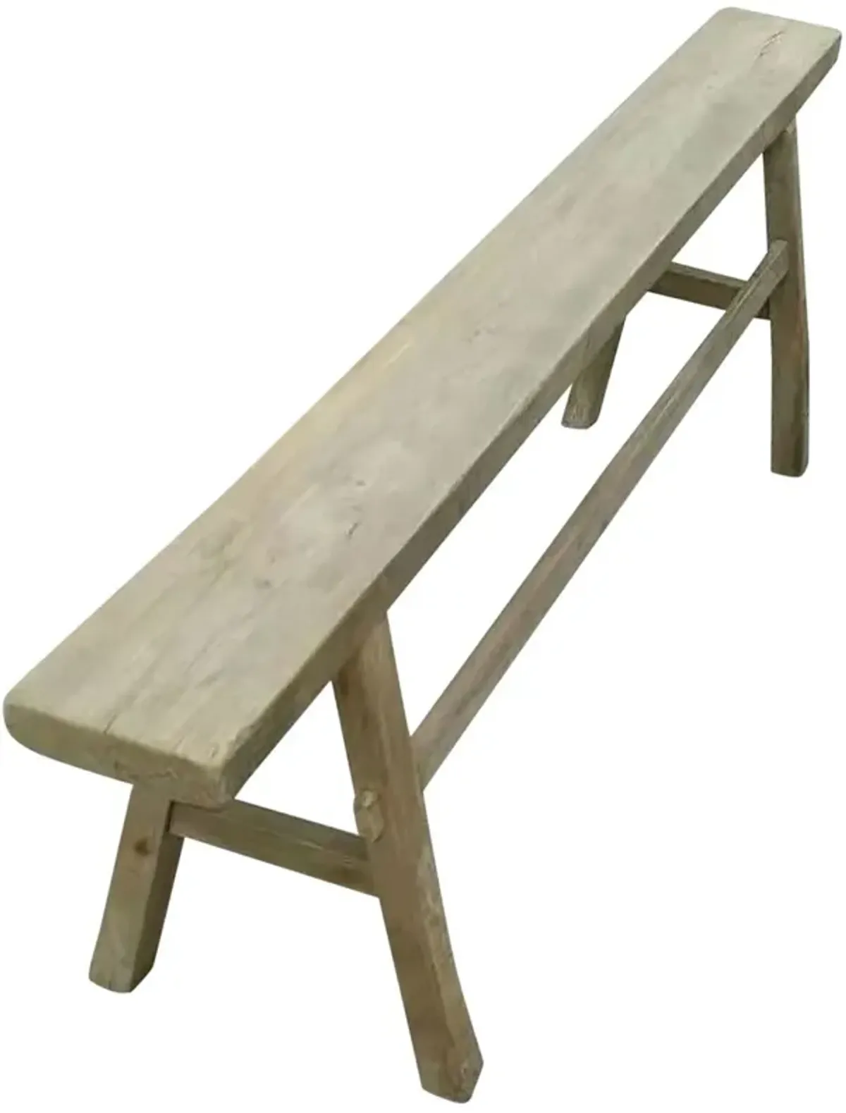 Vintage Rectangle Country Board Bench, Weathered