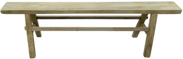 Vintage Rectangle Country Board Bench, Weathered