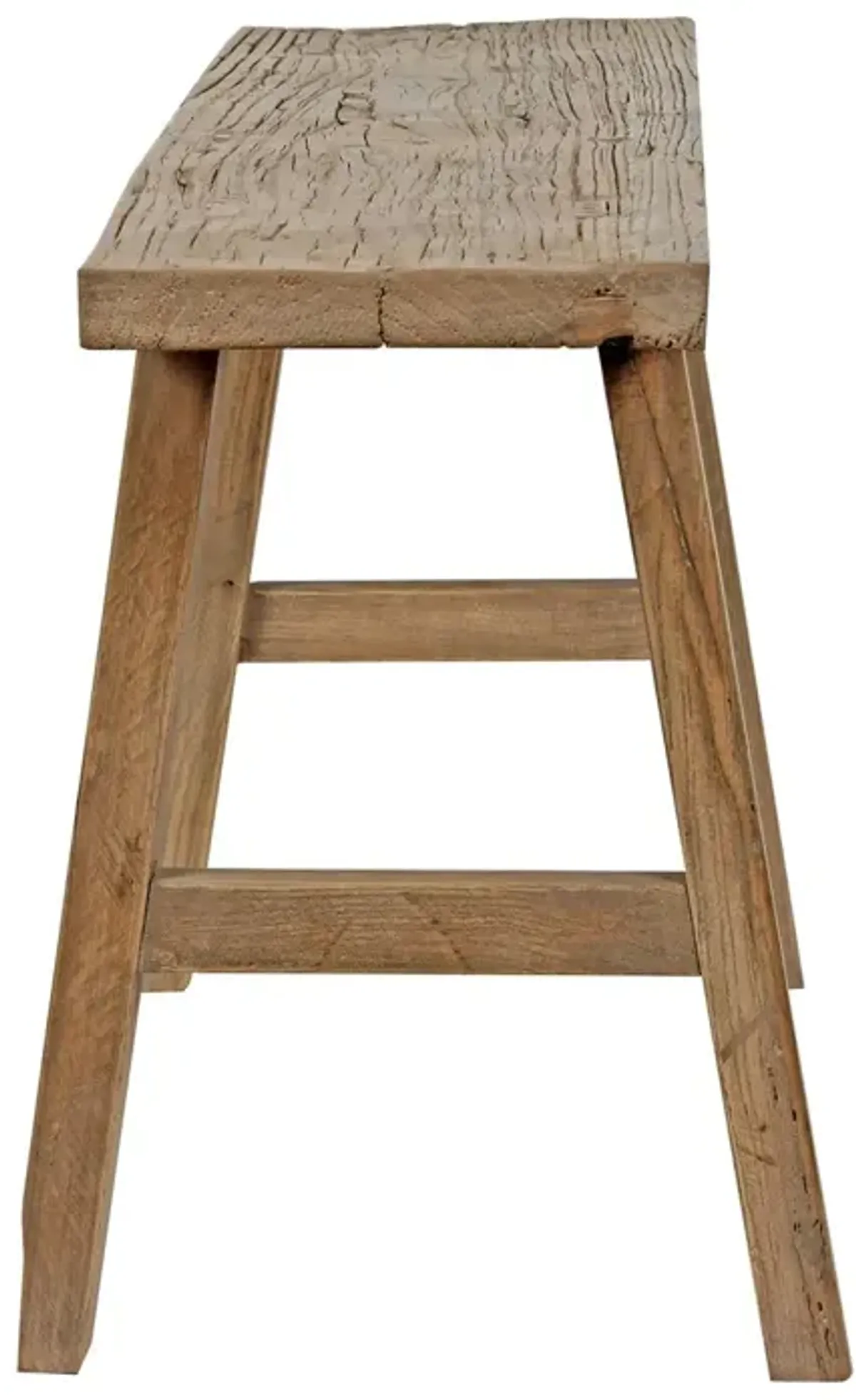 43" Long Elmwood Bench, Natural Wood