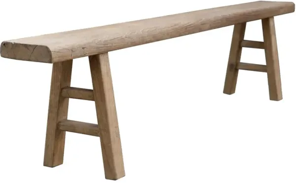Vintage Entryway Bench (67"-71"), Weathered Natural