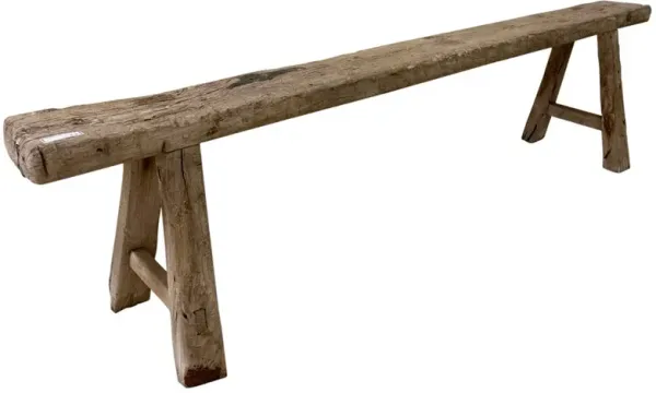 Vintage Noodle Bench (72"-84"L), Weathered Natural