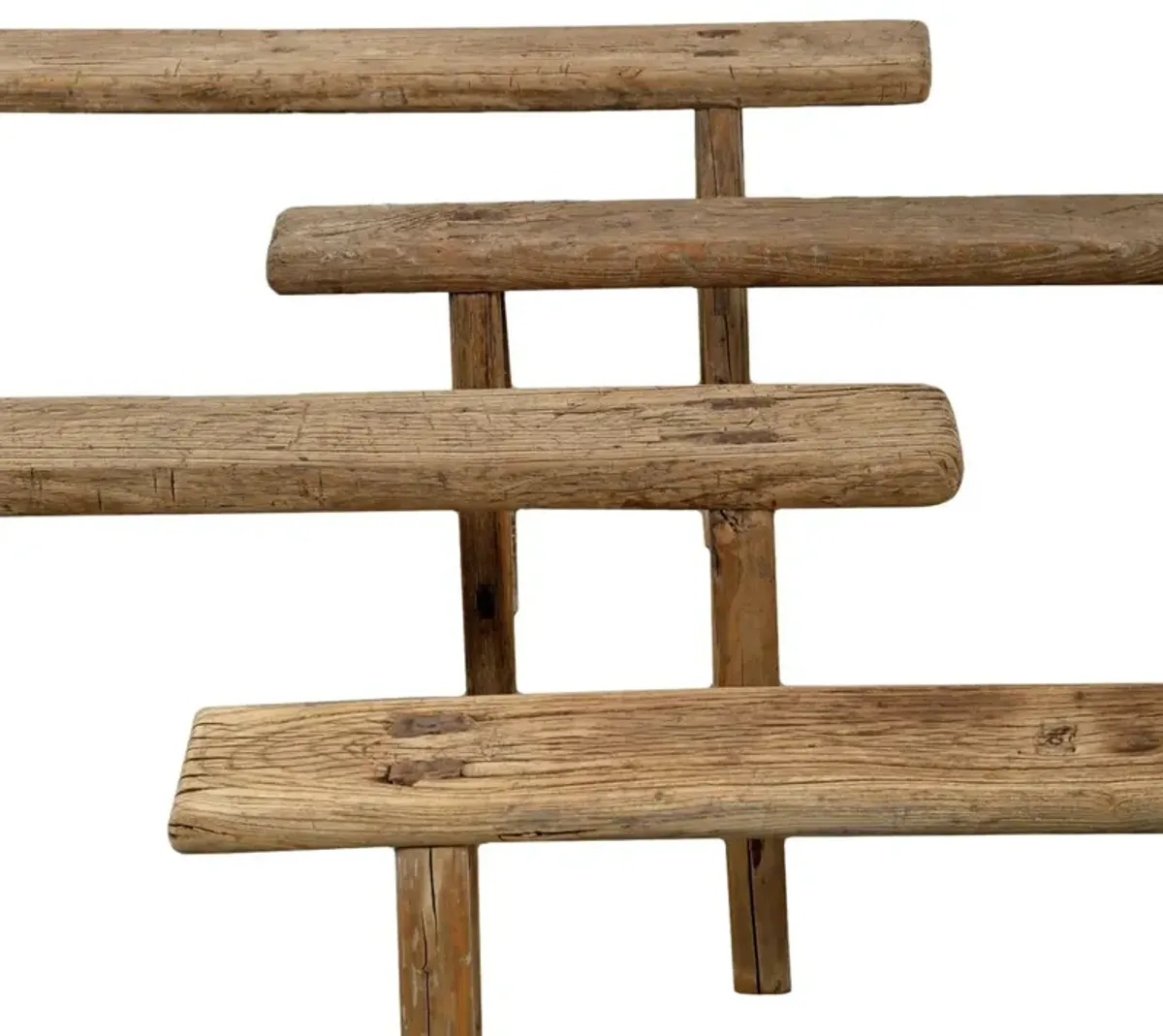 Vintage Noodle Bench (35"-43"L), Weathered Natural