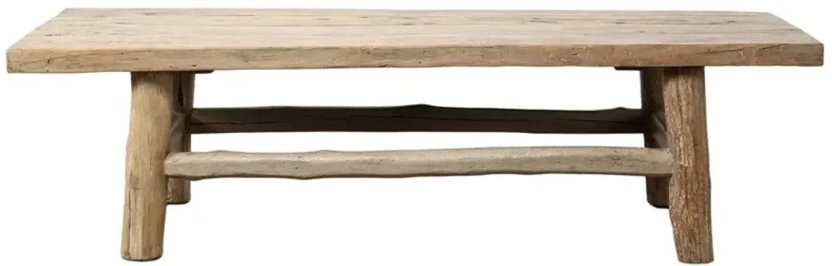 Vintage Coffee Table, Weathered Natural Wood
