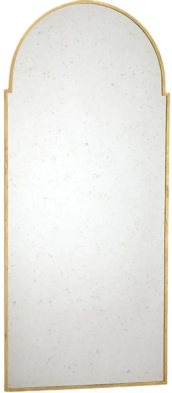 Baker Street Antique Iron Wall Mirror, Gold