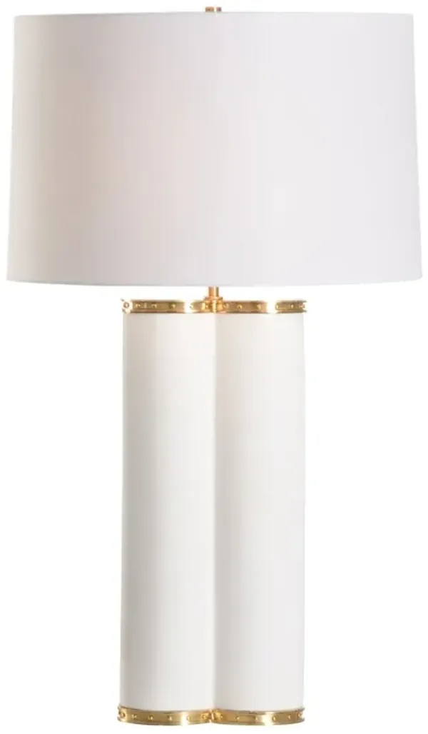 Bashford Ceramic Table Lamp - White/Gold - Chelsea House