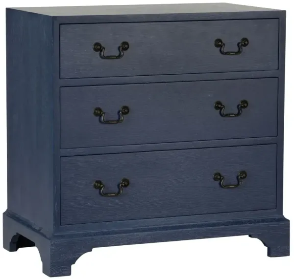 Beaufort Oak 3-Drawer Chest, Blue