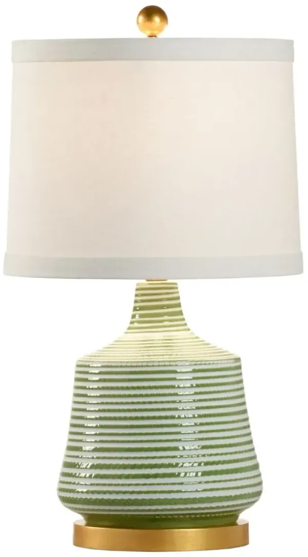 Beehive Ceramic Table Lamp - Green - Chelsea House