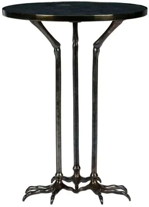 Bird Foot Aluminum Side Table - Gold/Green - Chelsea House