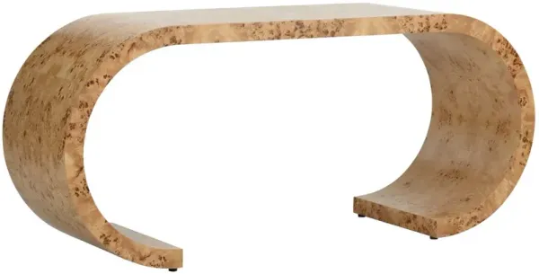 Bridges Burlwood Waterfall Console Table
