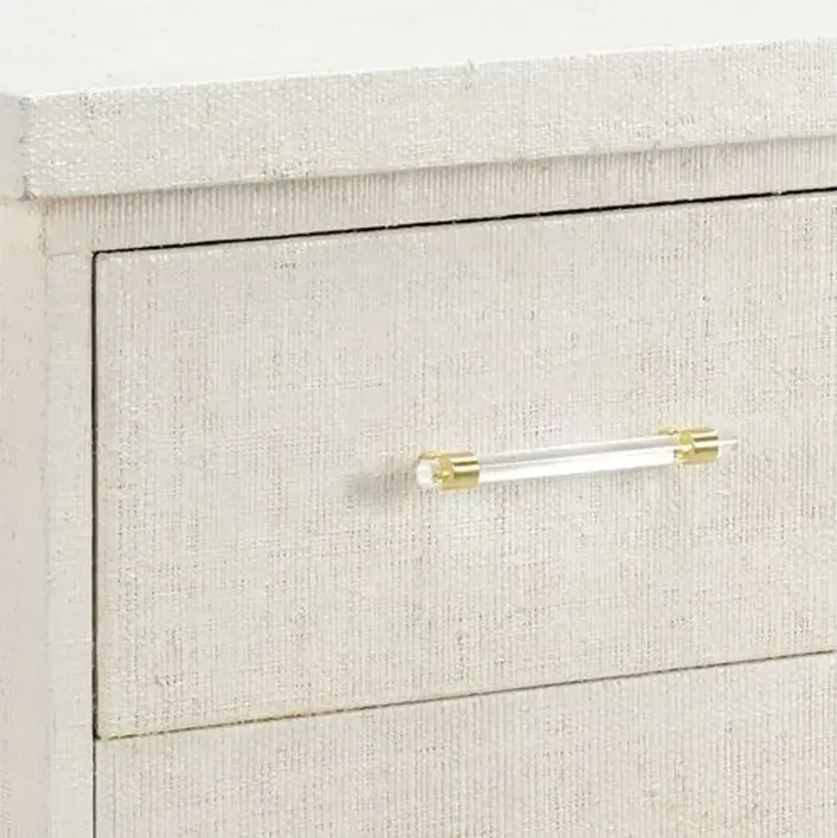 Clifton Raffia 3-Drawer Chest - Chelsea House - White