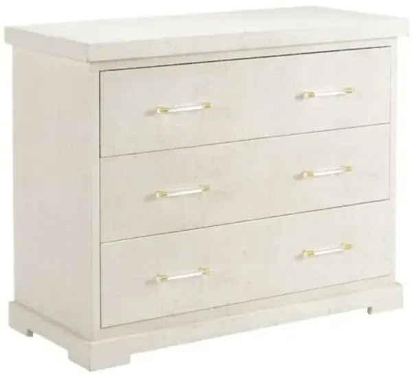 Clifton Raffia 3-Drawer Chest - Chelsea House - White