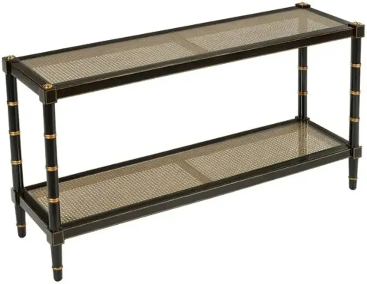 Conner Cane Console Table - Chelsea House - Black