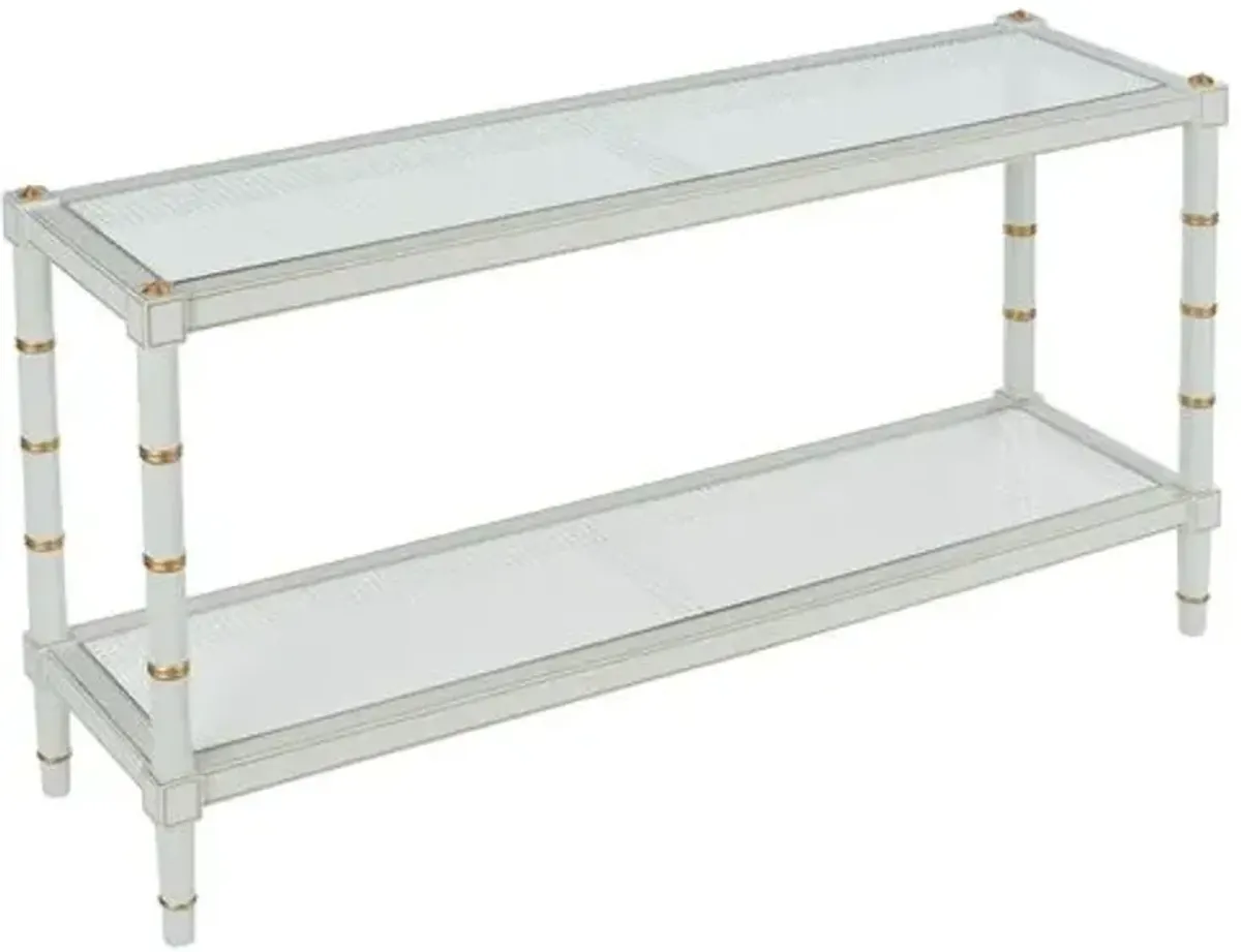 Conner Cane Console Table - Chelsea House - Gray