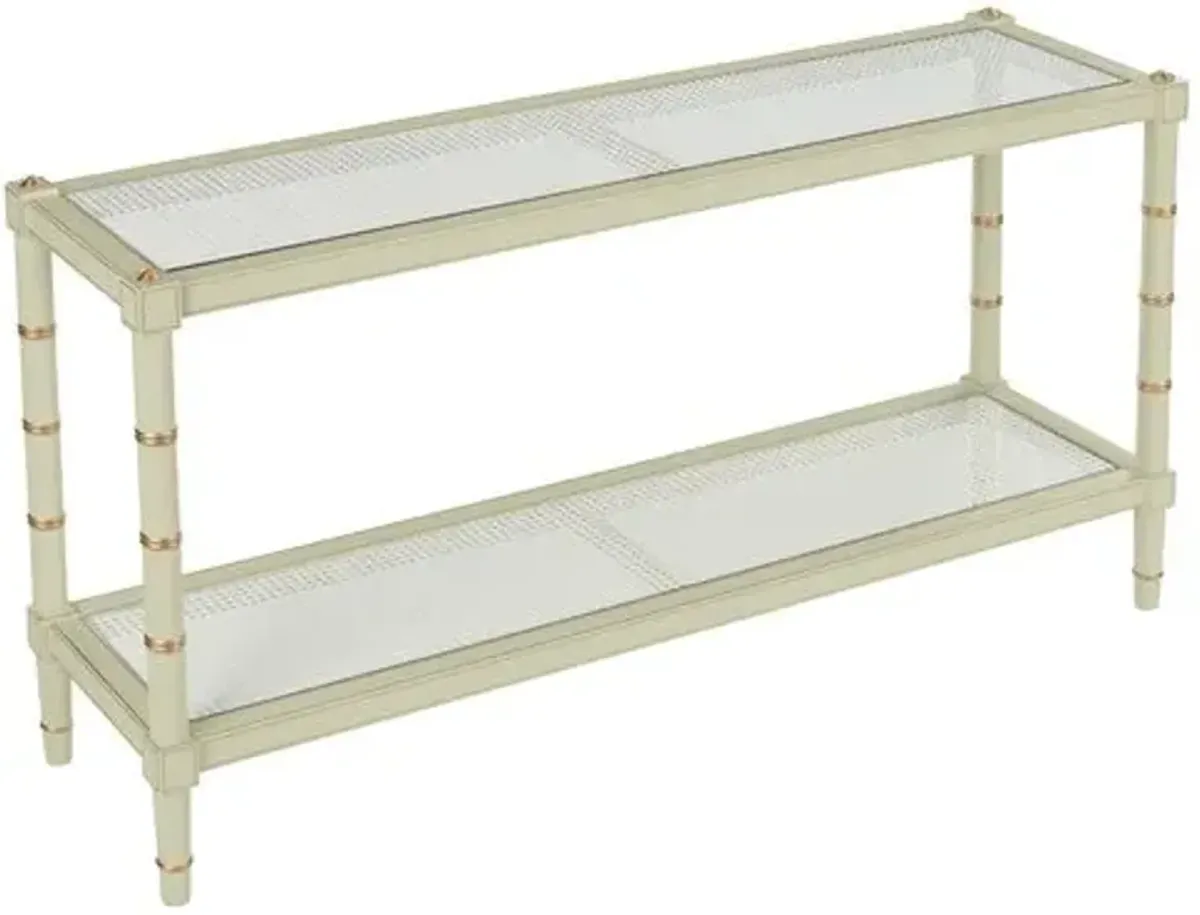 Conner Cane Console Table - Chelsea House - Green