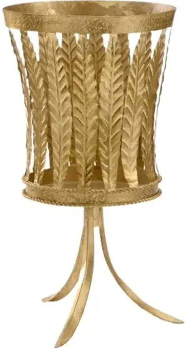 Curtis Fern Planter - Gold - Chelsea House - 18.5Hx10.25Wx10.25D in