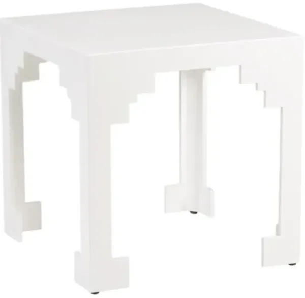 Cut Corner Side Table - White - Chelsea House