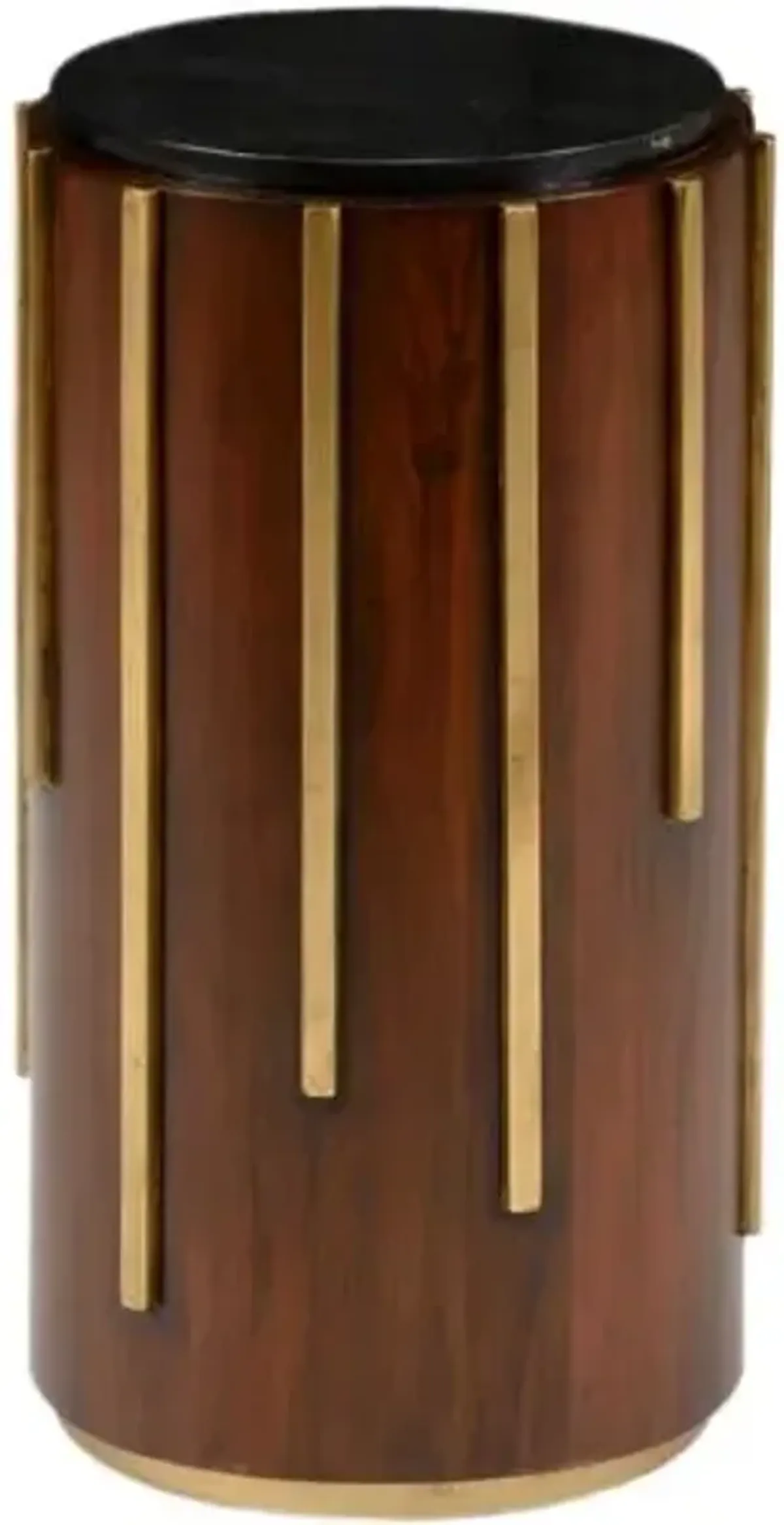 Drip Drop Marble Top Drink Table - Brown/Black - Chelsea House