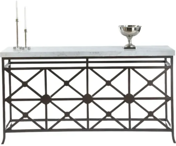 Eton Manor Marble Top Console Table, Bronze
