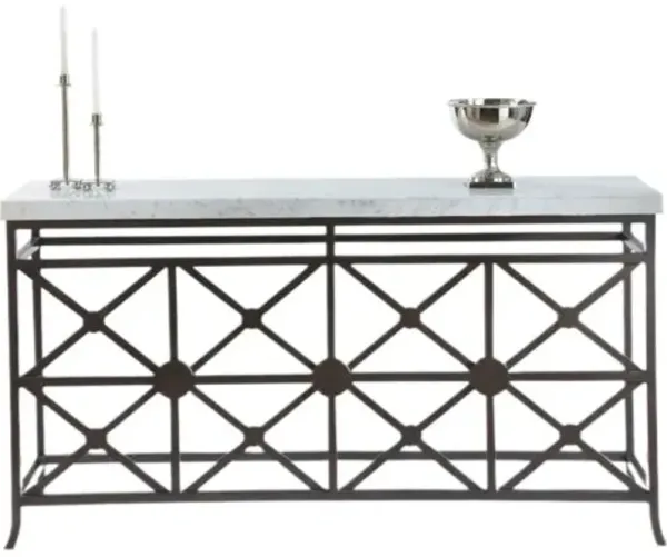 Eton Manor Marble Top Console Table - Bronze - Chelsea House - Brown
