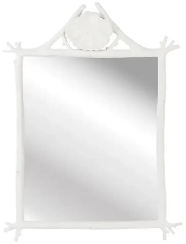 Grotto Composite Wall Mirror - White - Chelsea House