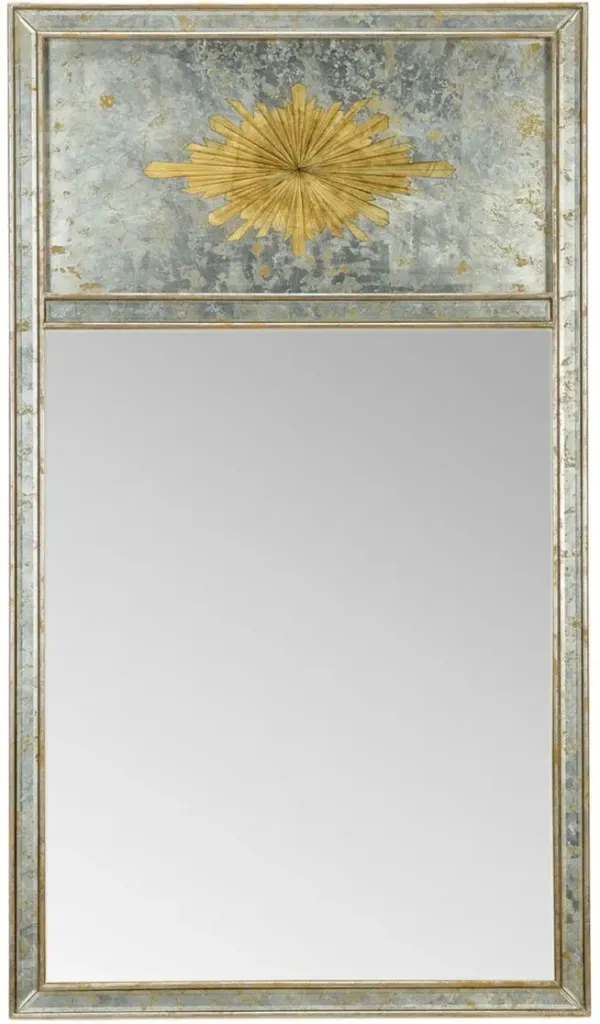 Halcyon Hall Antique Wall Mirror, Silver/Gold